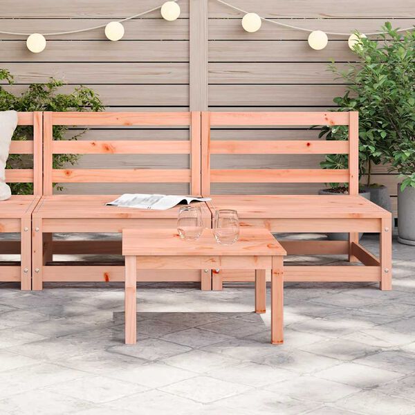 vidaXL 2 db t&ouml;m&ouml;r dugl&aacute;szfenyő kerti karfa n&eacute;lk&uuml;li kanap&eacute; 70x70x67 cm