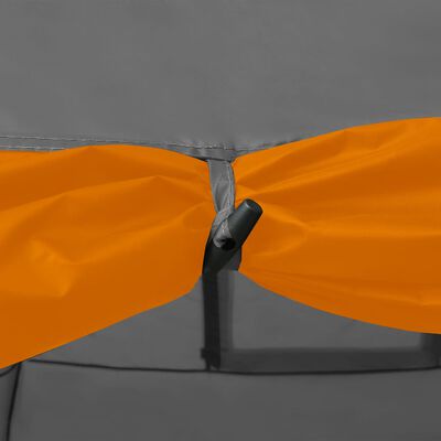 vidaXL 8 személyes szürke és narancssárga kempingsátor 650x240x190 cm