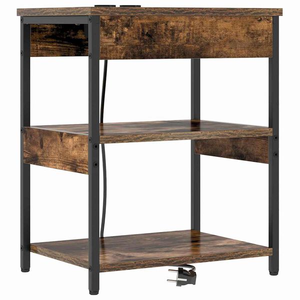 vidaXL &Eacute;jjeliszekr&eacute;ny F&uuml;st&ouml;lt t&ouml;lgy 41 x 31 x 51 cm Faanyag