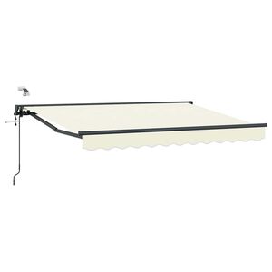 vidaXL Elektromos Kih&uacute;zhat&oacute; Napernyő Kr&eacute;m &eacute;s Antracit 2,5 x 2 m