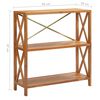 vidaXL 3 szintes t&ouml;m&ouml;r t&ouml;lgyfa polc 80 x 30 x 87 cm