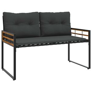vidaXL Fa r&eacute;teg pad 114 x 55 x 77 cm T&ouml;m&ouml;r ak&aacute;cfa &eacute;s porbevonatos ac&eacute;l