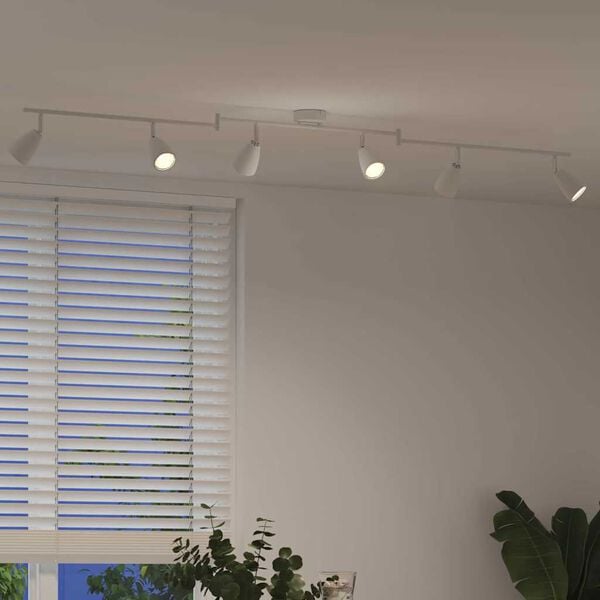 vidaXL Mennyezeti spotlámpa fényszórókkal Fehér 25.5 x 8 x 16 cm Fém