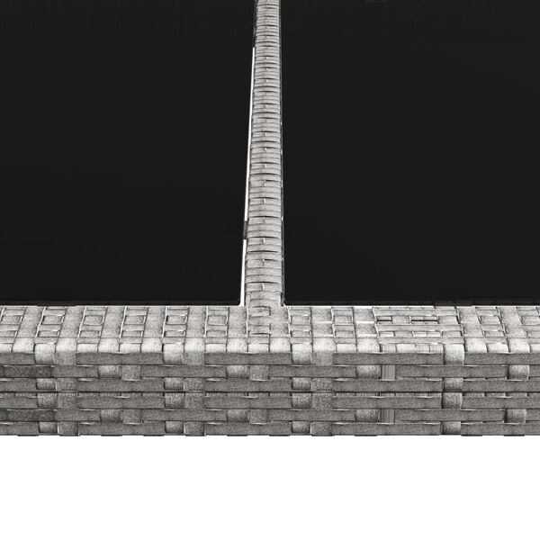 vidaXL szürke polyrattan kültéri étkezőasztal 200 x 150 x 74 cm