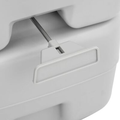 vidaXL szürke és fehér HDPE hordozható kemping WC 20+10 L