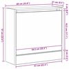 vidaXL Cipőszekr&eacute;ny polcokkal ajt&oacute;val &Ouml;reg fa 60 x 21 x 57 cm Faanyag