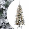 vidaXL Műkar&aacute;csonyfa g&ouml;mbbel 150 cm 150 LED Meleg feh&eacute;r PVC &eacute;s PE