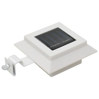 vidaXL 6 db négyszögletes fehér kültéri napelemes LED lámpa, 12 cm