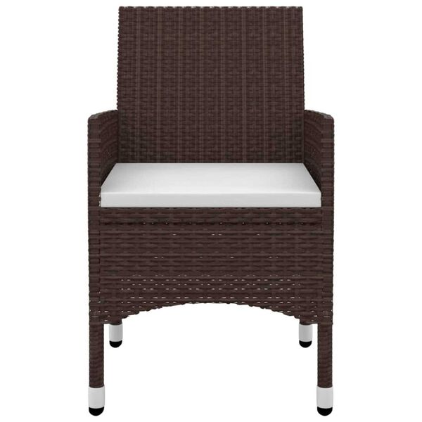 vidaXL 9 r&eacute;szes polyrattan &eacute;s &uuml;veg kerti &eacute;tkezőgarnit&uacute;ra p&aacute;rn&aacute;kkal