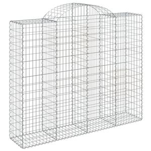 vidaXL &iacute;ves horganyzott vas gabion kos&aacute;r 200x50x160/180 cm