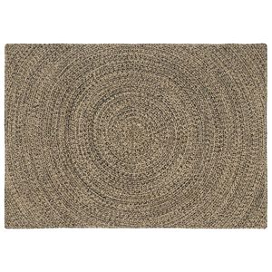 vidaXL Ter&uuml;letszőnyegek Term&eacute;szetes &eacute;s Fekete 140 x 200 cm Juta