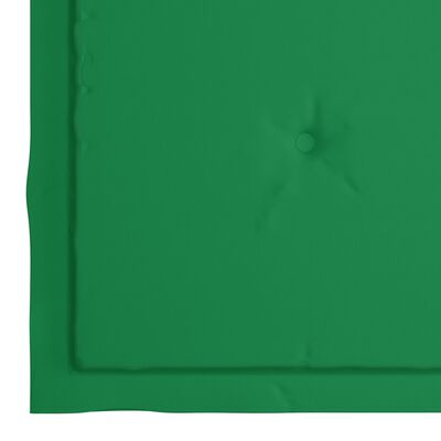 vidaXL tömör tíkfa hintaszék zöld párnával