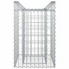 vidaXL Gabion emelt &aacute;gy Ez&uuml;st 50 x 50 x 80 cm Horganyzott ac&eacute;l