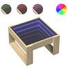vidaXL sonoma t&ouml;lgy v&eacute;gtelen hat&aacute;s&uacute; LED-es doh&aacute;nyz&oacute;asztal 50x53x30 cm