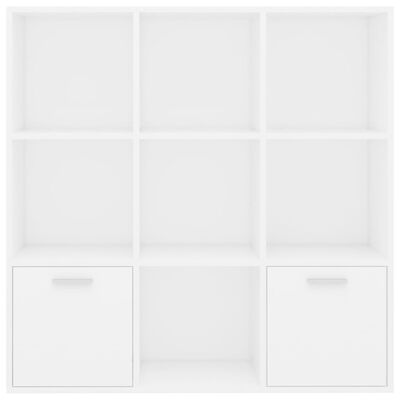 vidaXL fehér forgácslap könyvszekrény 98 x 30 x 98 cm