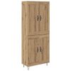 vidaXL Magasfi&uacute; Artisan t&ouml;lgy 69,5 x 34 x 180 cm Szerelt Fa