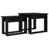 vidaXL K&aacute;vasztal Szett 2 db Fekete t&ouml;lgy 50 x 52 x 42 cm Szerelt Fa