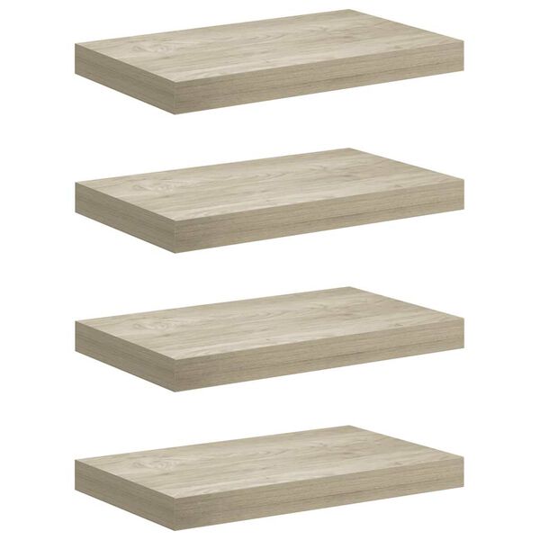 vidaXL 4 db t&ouml;lgysz&iacute;nű MDF lebegő fali polc 40 x 23 x 3,8 cm