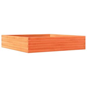 vidaXL viaszbarna t&ouml;m&ouml;r fenyőfa kerti vir&aacute;gl&aacute;da 110x110x23 cm