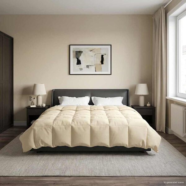 vidaXL Ny&aacute;ri Takarm&aacute;ny S&ouml;v&eacute;nyes Kr&eacute;m 220 x 260 cm Mikrosz&aacute;l