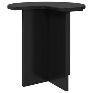 vidaXL Oldal asztal Fekete T&ouml;lgy &Oslash; 39 x 38 cm Szerelt Fa