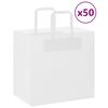 vidaXL 50 db feh&eacute;r pap&iacute;rzacsk&oacute;k foganty&uacute;kkal 26x17x25 cm