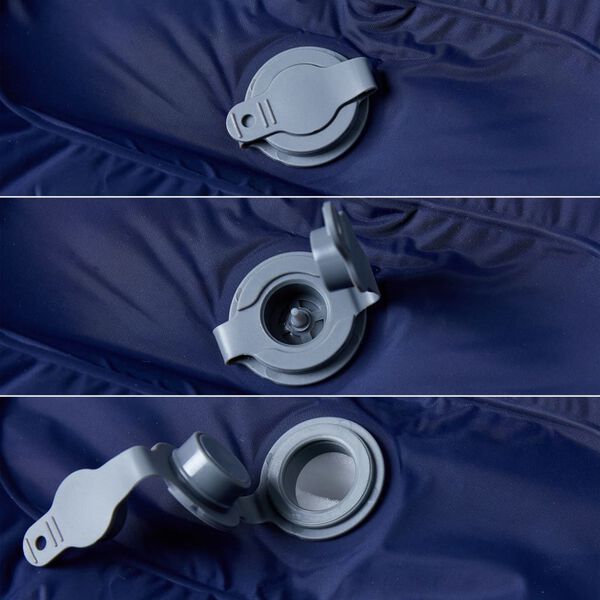 vidaXL 1 szem&eacute;lyes tenger&eacute;szk&eacute;k &ouml;nfelf&uacute;j&oacute; kempingmatrac p&aacute;rn&aacute;val