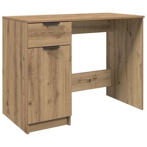 vidaXL k&eacute;zműves t&ouml;lgy sz&iacute;nű szerelt fa &iacute;r&oacute;asztal 100 x 50 x 75 cm