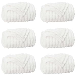 vidaXL Takar&oacute;k 6 db Feh&eacute;r 200 x 150 cm 4.5 kg Gyapj&uacute;