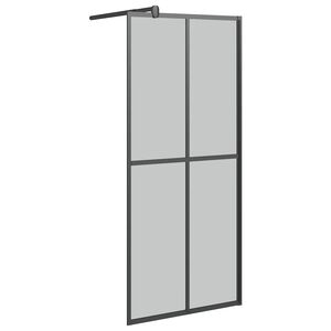 vidaXL s&ouml;t&eacute;t edzett &uuml;veg zuhanyfal k&uuml;sz&ouml;b n&eacute;lk&uuml;li zuhanyhoz 80x195 cm