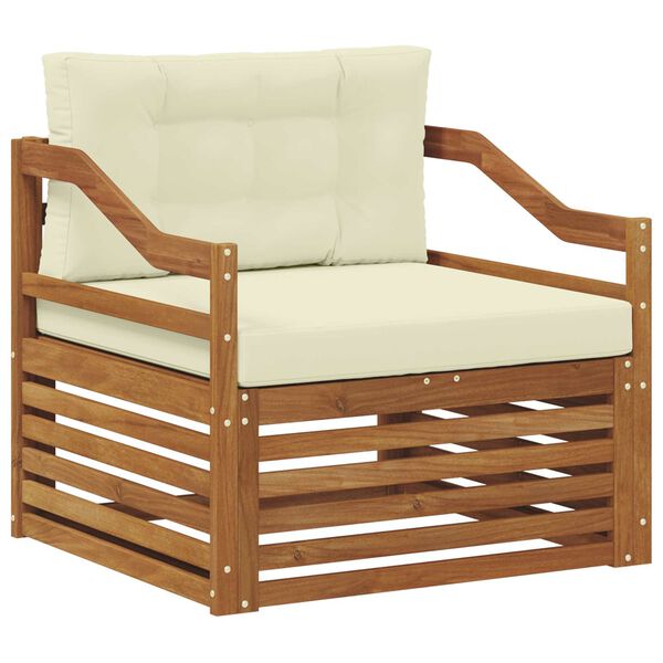 vidaXL K&uuml;lt&eacute;ri kanap&eacute; szett T&ouml;m&ouml;r Ak&aacute;cfa Term&eacute;szetes