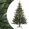vidaXL Műanyag Hajtogat&oacute;s Kar&aacute;csonyfa 180 cm 300 LED Meleg feh&eacute;r