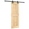 vidaXL Cs&uacute;sz&oacute; ajt&oacute; Term&eacute;szetes &eacute;s Fekete 70 x 210 cm Szil&aacute;rd Fenyőfa
