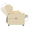 vidaXL 4 személyes krém szövet dönthető masszázsfotel pohártartóval