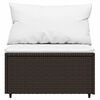 vidaXL 3 részes barna polyrattan kerti ülőgarnitúra párnával