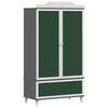 vidaXL Kr&eacute;t&aacute;val &Iacute;rt Dresser ROROS Sz&uuml;rke &eacute;s Feh&eacute;r 90 x 45 x 165 cm