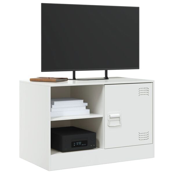 vidaXL 2 db feh&eacute;r ac&eacute;l TV-szekr&eacute;ny 67 x 39 x 44 cm