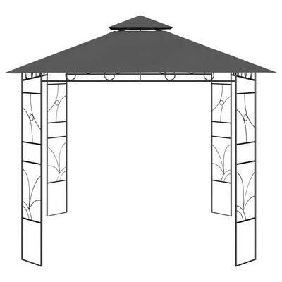 vidaXL antracitszürke pavilon 3 x 3 x 2,7 m 160 g/m²
