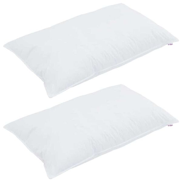 vidaXL P&aacute;rna p&aacute;rn&aacute;val 2 pcs Feh&eacute;r 40 x 80 cm Pamut