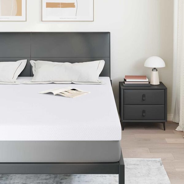 vidaXL Matrac topper Feh&eacute;r 70 x 200 x 3.5 cm Jacquard Sz&ouml;vet