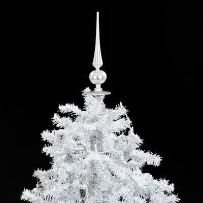 vidaXL fehér havazó karácsonyfa ernyő alakú talppal 140 cm