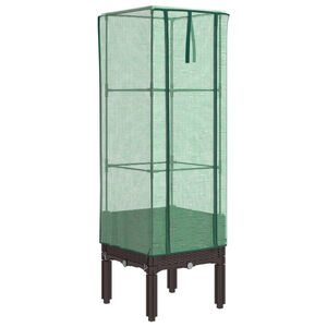 vidaXL rattan megjelen&eacute;sű magas&aacute;gy&aacute;s melegh&aacute;ztakar&oacute;val 40x40x140 cm