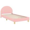 vidaXL Gyerek&aacute;gy kerettel fejt&aacute;ml&aacute;val R&oacute;zsasz&iacute;n 80 x 200 cm Boucl&eacute;
