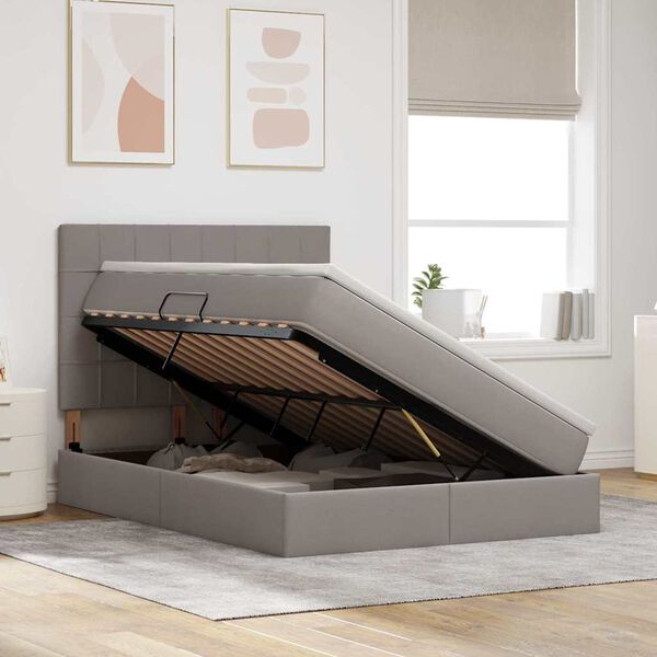 vidaXL &Aacute;gy t&aacute;rol&oacute;val &eacute;s LED l&aacute;mp&aacute;val T&oacute;psz&iacute;nű 140 x 190 cm Poli&eacute;szter