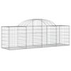 vidaXL 30 db íves horganyzott vas gabion kosár 200x50x60/80 cm