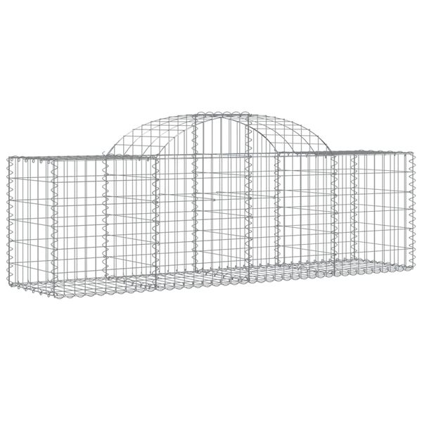 vidaXL 30 db íves horganyzott vas gabion kosár 200x50x60/80 cm