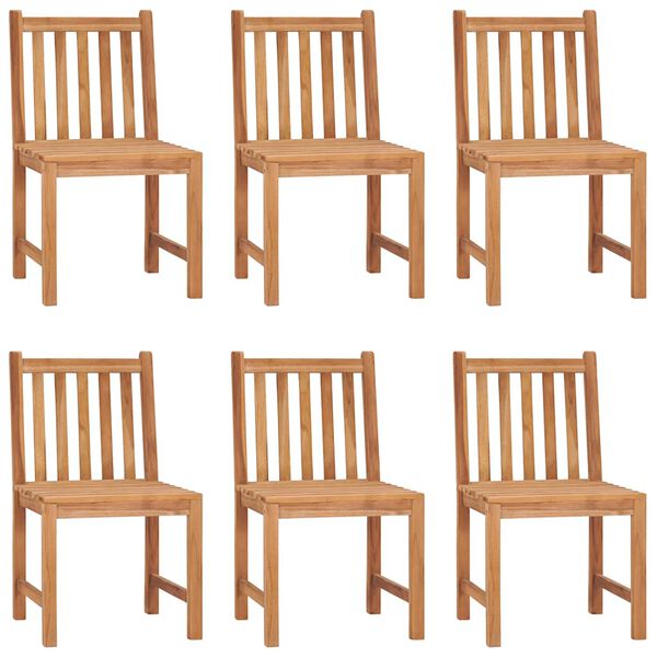 vidaXL 7 r&eacute;szes t&ouml;m&ouml;r t&iacute;kfa kerti &eacute;tkezőgarnit&uacute;ra