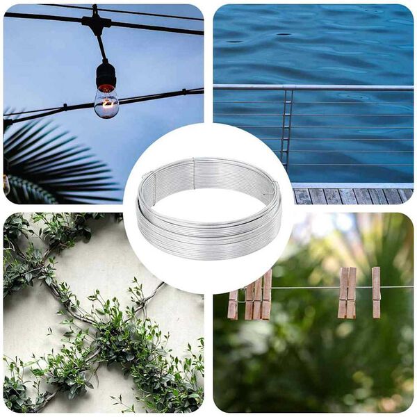 vidaXL Kerítéskötöző drót Ezüst 80 m Acél