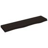 vidaXL s&ouml;t&eacute;tbarna kezelt t&ouml;m&ouml;r t&ouml;lgyfa fali polc 80x20x4 cm