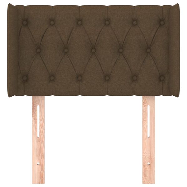 vidaXL s&ouml;t&eacute;tbarna sz&ouml;vet fejt&aacute;mla 83x16x78/88 cm